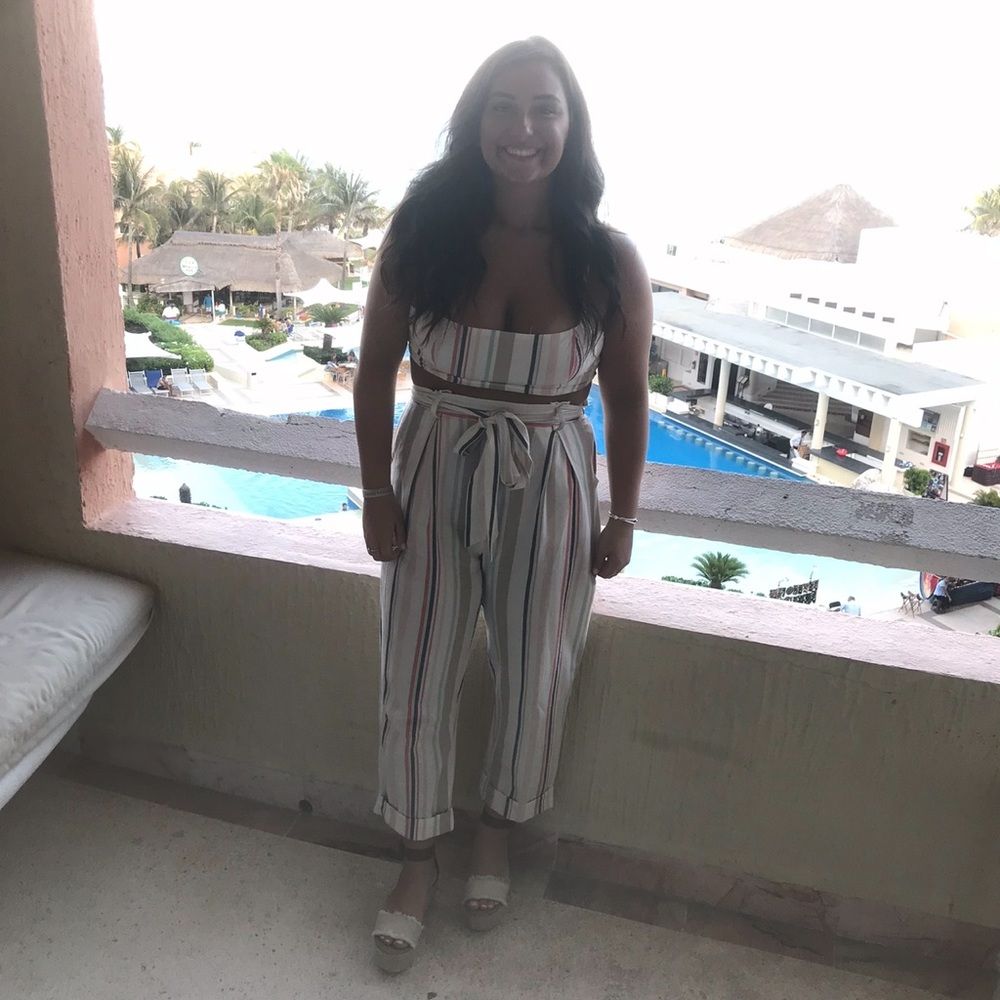 Forever21 Linen 2 Piece Matching Set Size Large